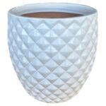 Donica szkliwiona Porto 26 cm biały