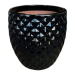 Donica szkliwiona Porto 34 cm czarny