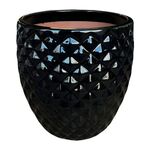Donica szkliwiona Porto 20 cm czarny
