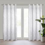 Zasłona gotowa Elise zaciemniająca 140 x 250 cm przelotki biało-srebrny
