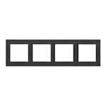 Ramka poczwórna czarna SIMON10