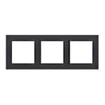 Ramka potrójna czarna SIMON10
