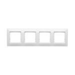 Ramka poczwórna biała Simon 54 Premium