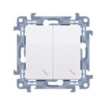 Łącznik schodowy podwójny moduł 10 AX 250 V zaciski śrub biały SIMON10