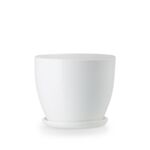 Doniczka klasik 5 biały struktura 24 x 19 cm