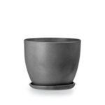 Doniczka klasik 2 grafit struktura 16 x 12 cm