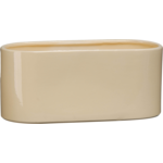 Osłonka ceramiczna ogródek storczyk 32 x 16,5 cm biały (odcień szary) połysk symbol 649