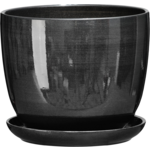 Doniczka ceramiczna z podstawką sofia 14,5 x 17 cm biały połysk symbol 1031