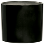 Doniczka ceramiczna z podstawką walec 16 x 18 cm czarny mat symbol 1061 A