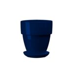 Doniczka ceramiczna z podstawką tina 23 x 22 cm granatowy połysk symbol 019