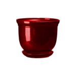 Doniczka ceramiczna z podstawką grecka 11 x 12,5 cm czerwony połysk symbol 644
