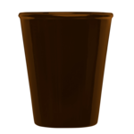 Doniczka ceramiczna z podstawką irma brąz 18 x 15 cm