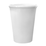 Doniczka ceramiczna z podstawką palma (palmowa) biały (odcień szary) 24 cm