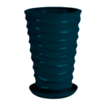 Doniczka ceramiczna z podstawką irma duna 43 x 28 cm antracyt połysk symbol A-3014