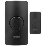 Dzwonek bezprzewodowy "eura" WDP-44A3 "funky" czarny możliwość rozbudowy 3 V 38 melodii zasięg do 100 m