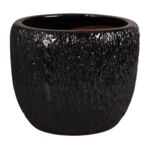 Donica szkliwiona mrozoodporna 35,5 cm czarny