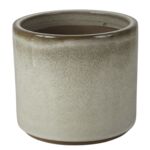 Donica szkliwo 24,5 x 21,5 cm mróz szary