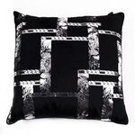 Poszewka King of Chic 45 x 45 cm czarno-srebrny