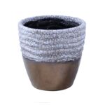 Osłonka ceramiczna 13 cm brązowo-biały