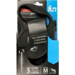 Smycz Fun New linka M 5 m 20 kg czarny flexi
