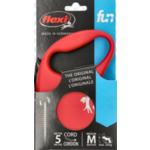 Smycz Fun New linka S 5 m 12 kg czerwony flexi