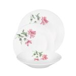 Serwis zestaw obiadowy dla 6 osób Domotti Fresa 18-elementowy porcelanowy biały