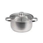 Garnek z pokrywą Santo 16 cm 1,6 l srebrny