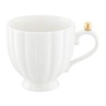 Kubek Curly gold 250 ml biały