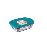 Naczynie żaroodporne Cook&Store prostokątne z pokrywką 1,2 l transparentny