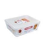 Pojemnik żaroodporny Cook&Freeze prostokątny z plastikową pokrywką 2,6 l transparentny PYREX