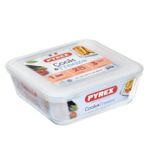 Pojemnik żaroodporny Cook&Freeze kwadratowy z plastikową pokrywką 2 l transparentny PYREX