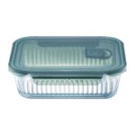 Pojemnik żaroodporny Rillet prostokątny z pokrywą 1,5 l transparentny AMBITION