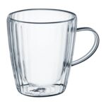 Zestaw 2 szklanek Curly termicznych z uchwytem 250 ml transparentny AMBITION