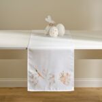 Bieżnik dekoracyjny Bunny Rabbit 35 x 180 cm zając z marchewką biały