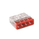 Złączka compact 4-przewodowa przeźroczysta 5 sztuk