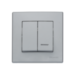 Łącznik podwójny milano popiel z podświetleniem