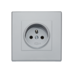 Gniazdo pojedyncze z uziemieniem milano popiel