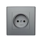 Gniazdo pojedyncze bez uziemienia milano inox