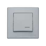 Łącznik pojedynczy milano popiel jednobiegunowy z podświetleniem