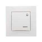 Przycisk dzwonek z podświetlenim milano biały