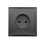 Gniazdo pojedyncze bez uziemienia GP-1V grafit vega