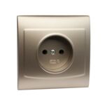 Gniazdo pojedyncze bez uziemienia GP-1V satyna vega