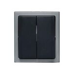 Łącznik podwójny świecznikowy natynkowy IP54 popielowy bravo