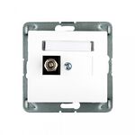 Gniazdo pojedyncze typu F GPA-1D/m bez ramki biały sigma