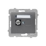 Gniazdo pojedyncze typu F GPA-1D/m bez ramki grafit mat sigma