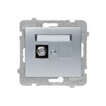 Gniazdo pojedyncze typu F GPA-1D/m bez ramki srebrne sigma