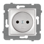 Gniazdo wtyczkowe pojedyncze bez uziemienia bez ramki rosa GP-1Q/M