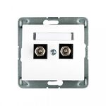 Gniazdo podwójne typu F bez ramki biały sigma