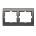 Ramka podwójna pozioma R-2DH grafit mat sigma