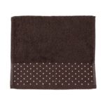 Ręcznik kropki lux 50 x 90 cm ciemnobrązowy